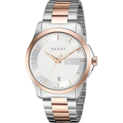 Pre-owned Gucci Ya126473 Men's G-timeless Silver Dial Quartz Watch