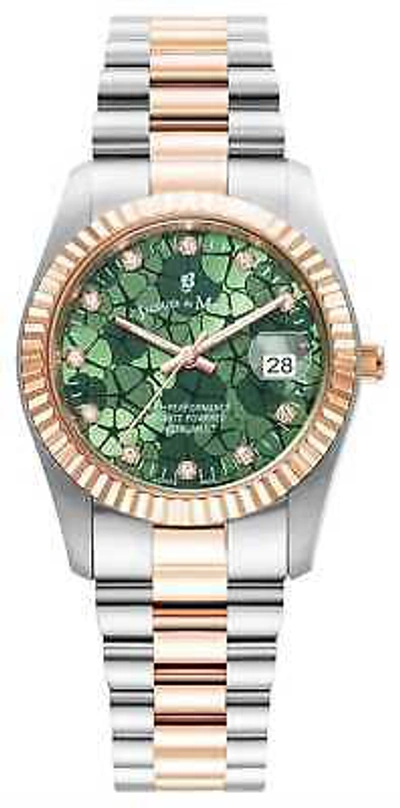 Pre-owned Jacques Du Manoir Inspiration Flower (34mm) Green Dial / Two-tone Jwl02604 Watch