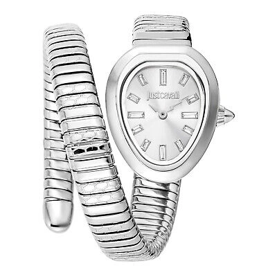 Pre-owned Just Cavalli Women's Aversa Silver Dial Watch - Jc1l222m0015