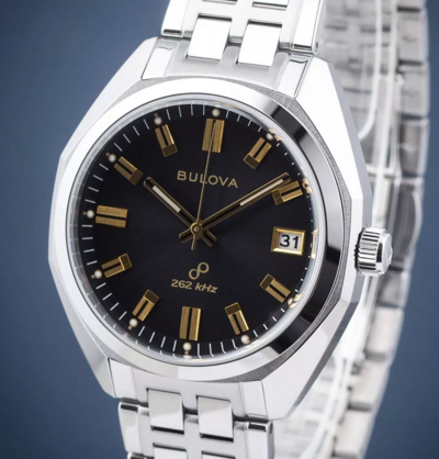 Pre-owned Bulova Jet Star Precisionist Sapphire Crystal Gray Dial 262khz 96b415