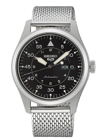 Pre-owned Seiko 5 Srph23k1 Military Automatic Stainless Steel Analog Mens Watch Wr Srph23