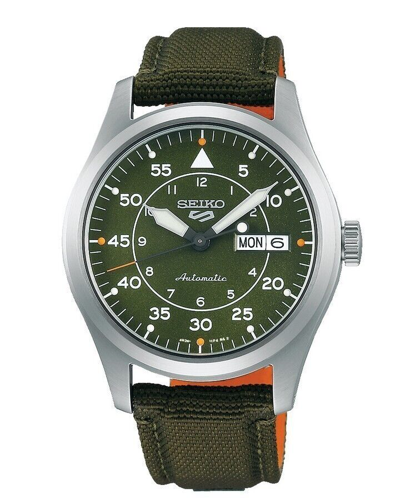 Pre-owned Seiko 5 Srph29k1 Nylon Band Automatic Analog Mens Watch 100m Wr Srph29 Original