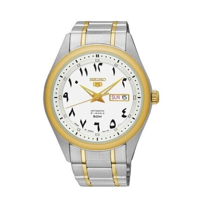 Pre-owned Seiko 5 Snkp22j1 Stainless Steel Arabic Dial Automatic Mens Watch 50m Wr