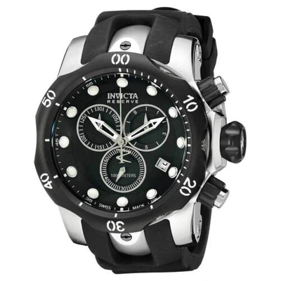 Pre-owned Invicta 5732 Men's Black Dial Black Strap Swiss Chrono Watch