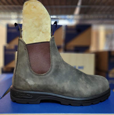 Pre-owned Blundstone 584 Rustic Brown Chelsea Leather Waterproof Boots Men's