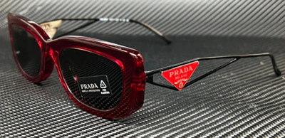 Pre-owned Prada Pr 14ys 08z5s0 Crystal Fire Women's 53 Mm Sunglasses In Gray