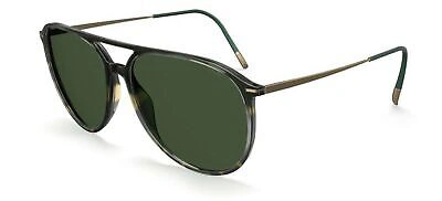 Pre-owned Silhouette Brickell 4081 Greenery Champagne/slm Green Onesizefitsall Men Sun