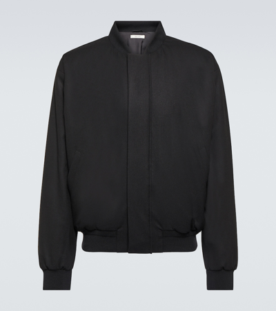 The Row Craig Cashmere-blend Bomber Jacket In Black