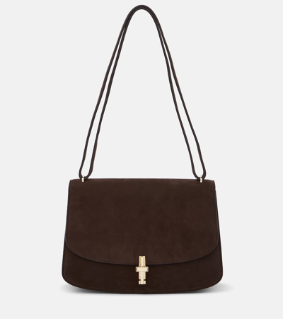 The Row Sofia 10 Suede Shoulder Bag In Brown