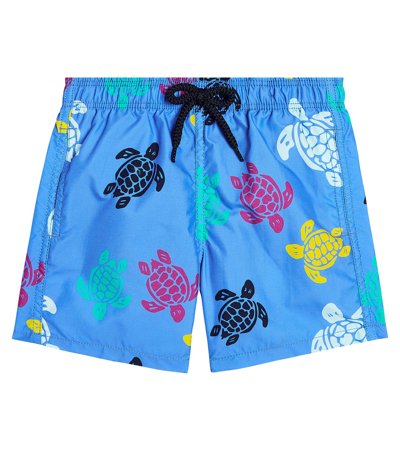 Vilebrequin Kids' Jim Printed Swim Trunks In Faience