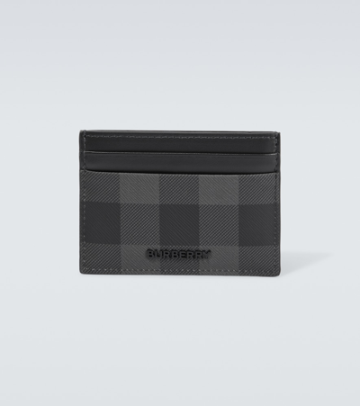Burberry Check Card Holder In Black