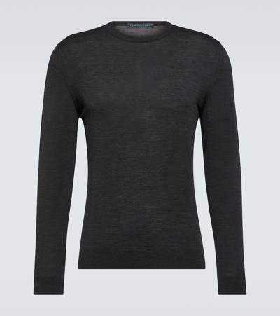 Kiton Wool Sweatshirt In Grey