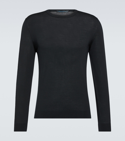 Kiton Wool Sweatshirt In Black