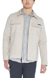 Civil Society Zip Trucker Jacket In Hthr Stone