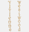 Vivienne Westwood Raimunda Logo Drop Earrings In Gold