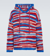 Erl Gradient Knitted Oversized Hoodie In Multicoloured