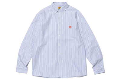 Pre-owned Human Made Stripe B.d L/s Shirt Blue