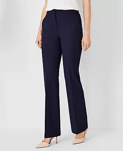 Ann Taylor The Petite High Rise Trouser Pant In Seasonless Stretch In Deep Navy Sky