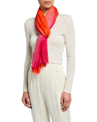 Sofia Cashmere Cashmere Ombre Scarf In Lanvenderpurple O