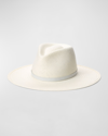 Janessa Leone Sherman Packable Straw Fedora In Bleach