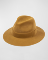 Bergdorf Goodman Men's Ray Wool-cashmere Fedora Hat In Beige