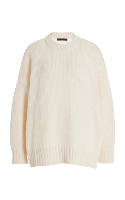 Jenni Kayne Cotton Fisherman Sweater In Ivory