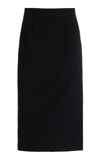 Carolina Herrera Silk Midi Pencil Skirt In Black