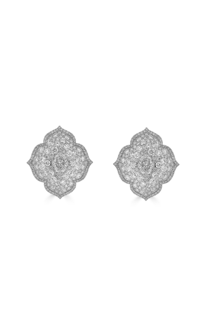 Piranesi 18k White Gold Diamond Pasha Earrings