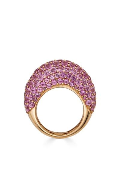 Piranesi 18k Rose Gold Dome Pink Sapphire Ring In Pink/rose Gold