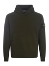 Stone Island Hooded Sweatshirt  In Verde Militare