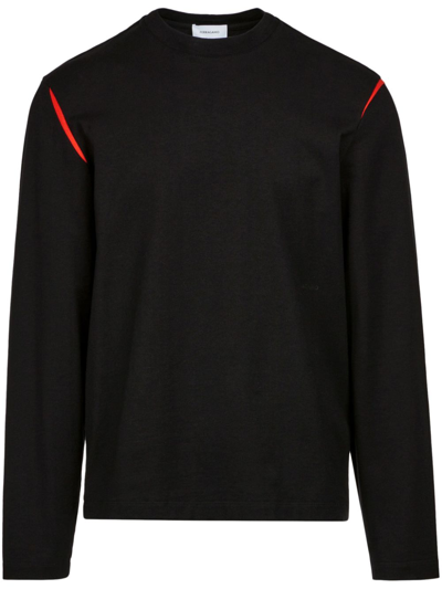 Ferragamo Long Sleeved T-shirt In Black