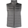 Thom Browne 4-bar Stripe Padded Gilet In Grey
