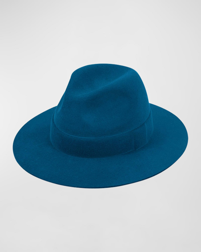 Bergdorf Goodman Men's Ray Wool-cashmere Fedora Hat In Blue