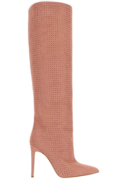 Paris Texas 105mm Crystal-embellished Leather Boots In Pink
