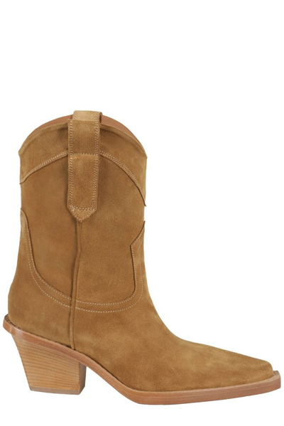 Paris Texas Dakota Suede Ankle Boots In Neutrals