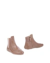 TOD'S TOD'S WOMAN ANKLE BOOTS BLUSH SIZE 5 LEATHER, ELASTIC FIBRES,11299975PT 1