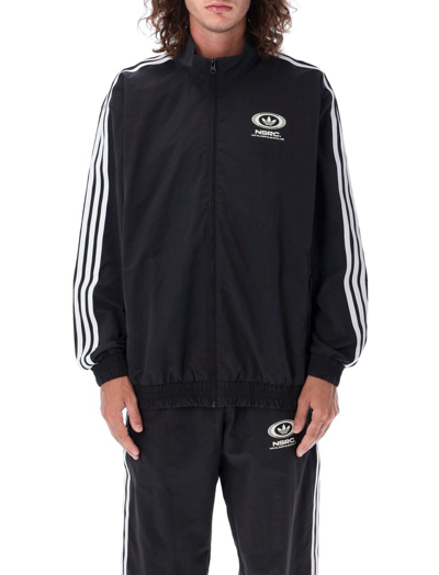 Adidas Originals X No Sleep Rave Club Zipped Track Jacket In Black