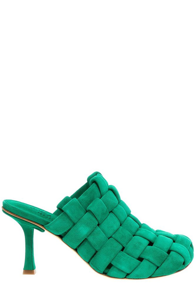A.w.a.k.e. Wilma Chubby Pumps Green In Verde