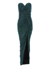 ALEXANDRE VAUTHIER ALEXANDRE VAUTHIER EMBELLISHED RUCHED STRAPLESS MAXI DRESS
