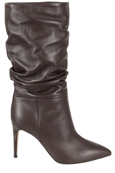 Paris Texas Slouchy Ankle Boots In Brown