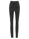 David Koma Leather Leggings With Ankle Zips And Pockets In Black