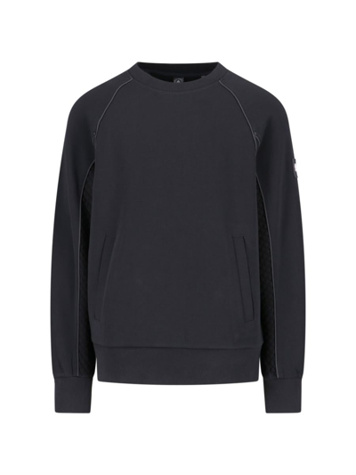 Moose Knuckles Mens Black Piedmont Brand-motif Cotton-jersey Sweatshirt