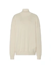 The Row Diye Silk-cotton Turtleneck Sweater In Grey