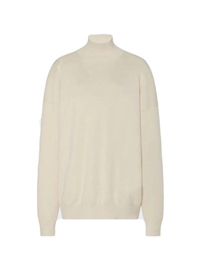 The Row Diye Silk-cotton Turtleneck Sweater In Grey