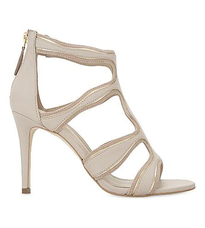 Sandro Alexie Leather Heeled Sandals In Nude
