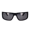 Off-white Sculpted Rectangle Sunglasses Uv Protection In Black
