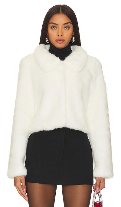 Unreal Fur Tirage Cropped Jacket In White