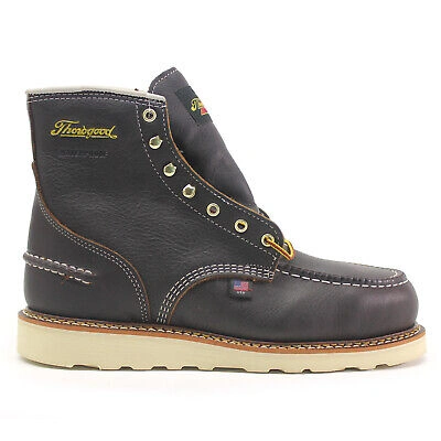 Pre-owned Thorogood Mens Boots 6 Toe Maxwear Wedge Safety Casual Lace Up Leather