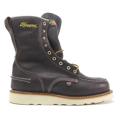 Pre-owned Thorogood Mens Boots 8 Inch Toe Wp Safety Casual Full Grain Leather