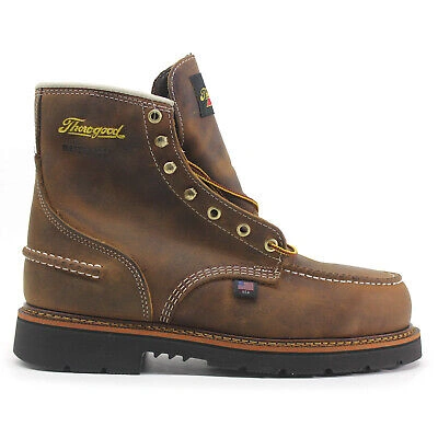 Pre-owned Thorogood Mens Boots 6 Inch 1957 Toe Safety Casual Full Grain Leather